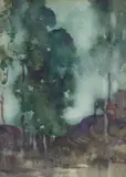 James Watterson Herald, WOODLAND LANDSCAPE, watercolour