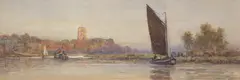 Robert Weir Allan, ON THE BROADS, watercolour