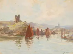 Joseph Milne, TARBERT, LOCH FYNE, oil on board