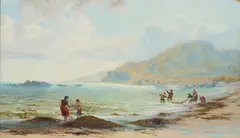 Thomas Rose Miles, KELP GATHERING, oil on canvas