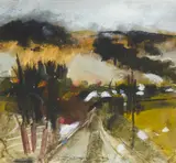 Douglas Davies, LANDSCAPE, SCOTTISH BORDERS, mixed media