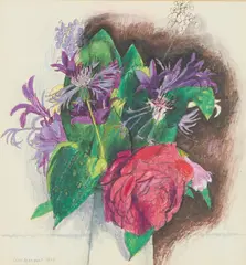 Leon Morrocco, ROSE, pastel and pen
