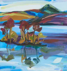 Shona Barr, REFLECTED ISLAND, oil on canvas