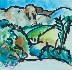 Donald Bain, BAOU SAINT-JEANNET, watercolour