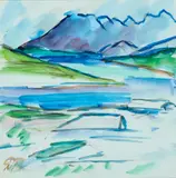 Donald Bain, KEPPOCH, charcoal and watercolour