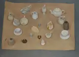 Anna Miller, STILL-LIFE WITH TEAPOTS, oil on board