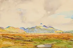 Katherine Cameron, ACHNACREE MOSS AND BEN CRUACHAN, watercolour