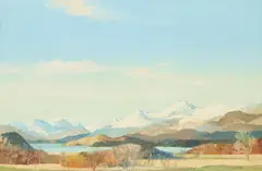 Tom Shanks, WINTER, BEN LOMOND, oil on canvasboard