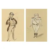 Oliver Messel, TWO WORKS: 'COSTUME DESIGN OF A GENTLEMEN IN UNIFORM' AND 'HENRI TROCHARD IN MY THREE ANGELS'