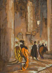 Cecil Walter Hardy Beaton, SCENE FROM 'MY FAIR LADY', oil on board