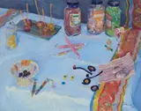 Josephine Graham, SWEETIES AND LIQUORICE, oil on canvas
