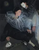 Josephine Graham, CARNEVALE COUPLE, pastel and charcoal