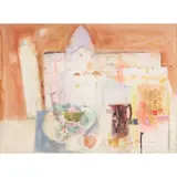 Elizabeth Blackadder, STILL LIFE, PISA, ink and watercolour