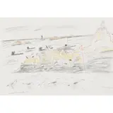 Elizabeth Blackadder, LOGVIVY DE LA MER, BRITTANY, pencil and colour pencil
