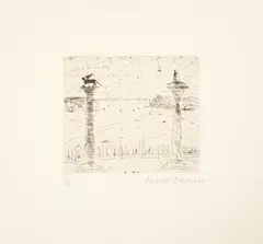 Elizabeth Blackadder, PIAZZETTA (ALLAN 92), Etching, 21/30