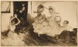 William Russell Flint, CLATTER AND WHIRL, GRANADA, Drypoint etching