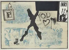 Willie Rodger, YOU TALK TOO MUCH, Linocut, A/P