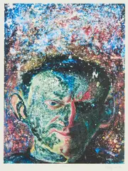 John Byrne, PORTRAIT OF JAMES KELMAN (DESIGN FOR CANONGATE), Lithograph, 91/100