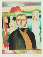 John Bellany, PORTRAIT OF SIR WALTER SCOTT (DESIGN FOR CANONGATE), Lithograph, 53/100