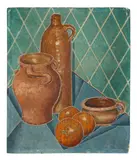 Denis Mitchell, STILL LIFE, oil on board