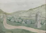 Denis Mitchell, GODREVY, STANDING STONE, oil on board