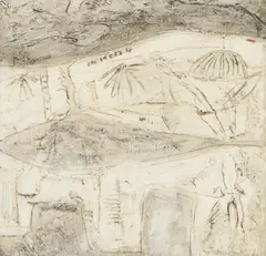 Padraig Macmiadhachain, FOSSILS IN THE STONE - PURBECK, oil on board