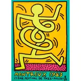 Keith Haring, MONTREUX JAZZ POSTER (GREEN), 1983, Screenprint, unframed