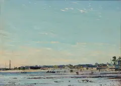 William Page Atkinson Wells, ON THE ESTUARY, oil on canvas