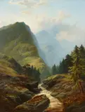 George Blackie Sticks, THE WILDS OF SUTHERLANDSHIRE, oil on canvas