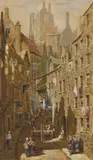 Louise Rayner, EDINBURGH, watercolour
