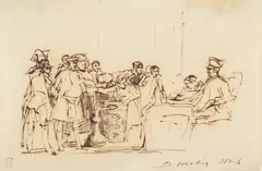 David Wilkie, THE WHISKY STILL, pen and ink