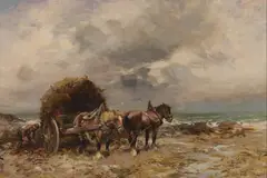 William Bradley Lamond, GATHERING WRACK (STORMY SKY), oil on canvas