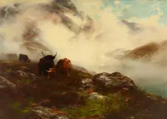 MORNING MISTS by Peter Graham, oil on canvas, sold Jun 2026