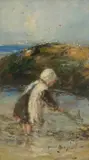 Robert Gemmell Hutchison, SAILING THE YACHT, oil on board