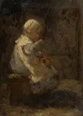Robert Gemmell Hutchison, BREAKFAST TIME, oil on board
