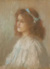 James Guthrie, THE BLUE HEADBAND, pastel