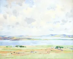 Stanley Cursiter, THE LOCHS OF STENNESS AND HARRAY, oil on canvas