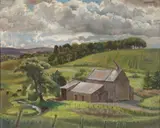 Alberto Morrocco, FLOUR MILL, KEITH, oil on board