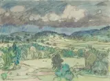 William George Gillies, SUN AND SHADOW NEAR BLYTH BRIDGE, pencil and watercolour