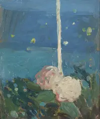 John Duncan Fergusson, THE COAST AT NIGHT, Oil on board