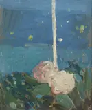 John Duncan Fergusson, THE COAST AT NIGHT, Oil on board