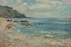 William McTaggart, PEBBLED BEACH, CAULDRON BAY, MACHRIHANISH, oil on canvas