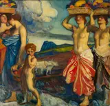 Maurice Greiffenhagen, THE FRUIT HARVEST, Oil on canvas