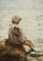 Robert Gemmell Hutchison, PADDLING, oil on canvas