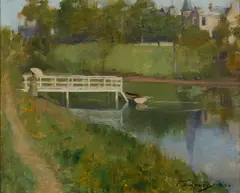 John Lavery, THE POND AT THE GLEN, PAISLEY, oil on canvas