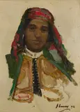 John Lavery, A MOROCCAN GIRL, oil on canvas