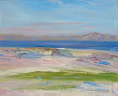 Francis Cadell, THE WHITE SANDS, IONA, oil on board