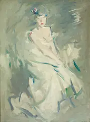 Samuel Peploe, THE WHITE DRESS, oil on canvas
