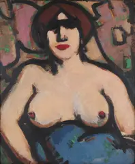 John Duncan Fergusson, STUDY NO.6, oil on board