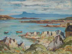 John Maclauchlan Milne, ISLE OF EIGG FROM ARISAIG, oil on canvas